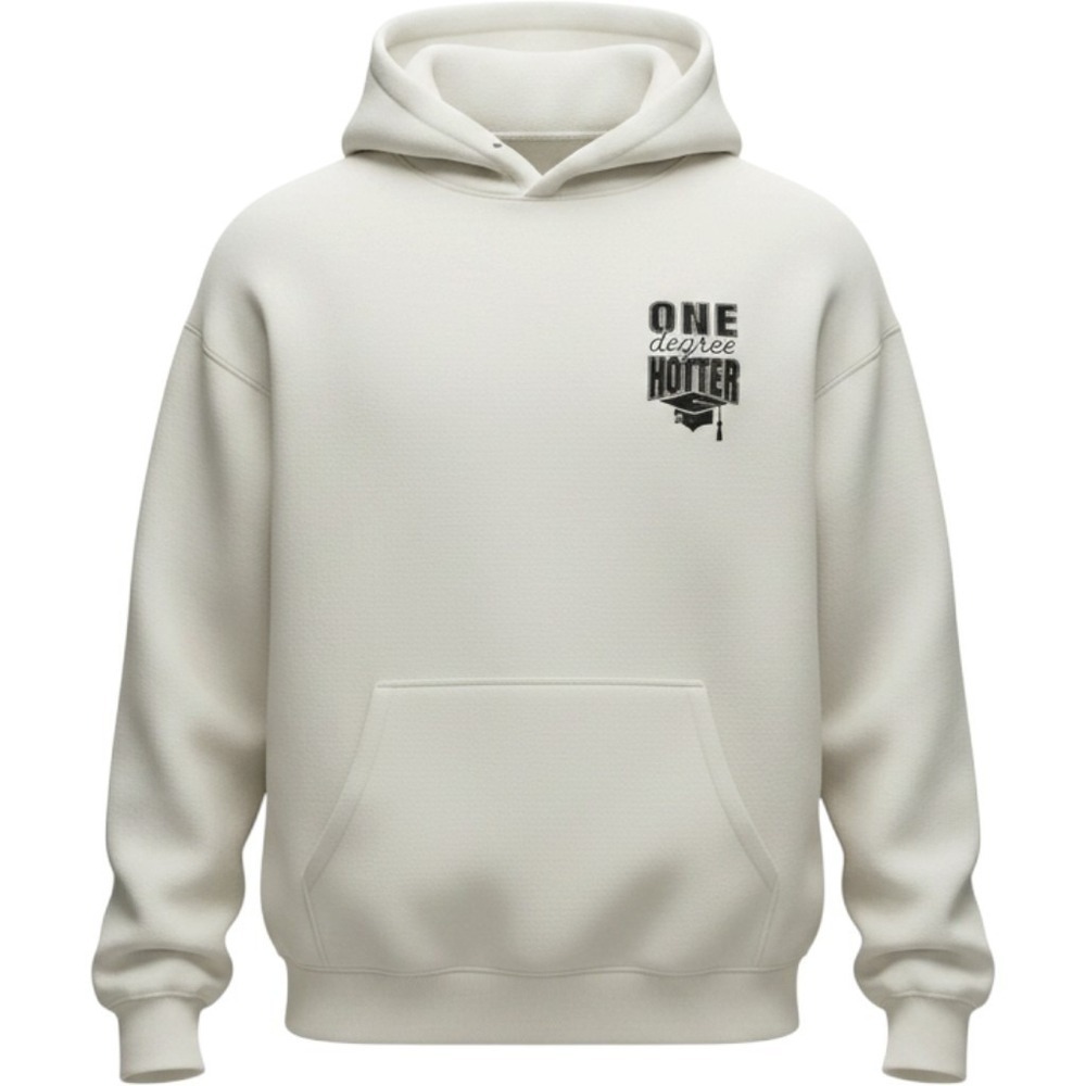 Class of 2025 Graduation Hoodie Size L Cream One Degree Hotter Pullover /fall